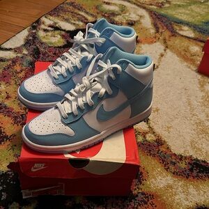 Nike Sky Blue and White High-Tops